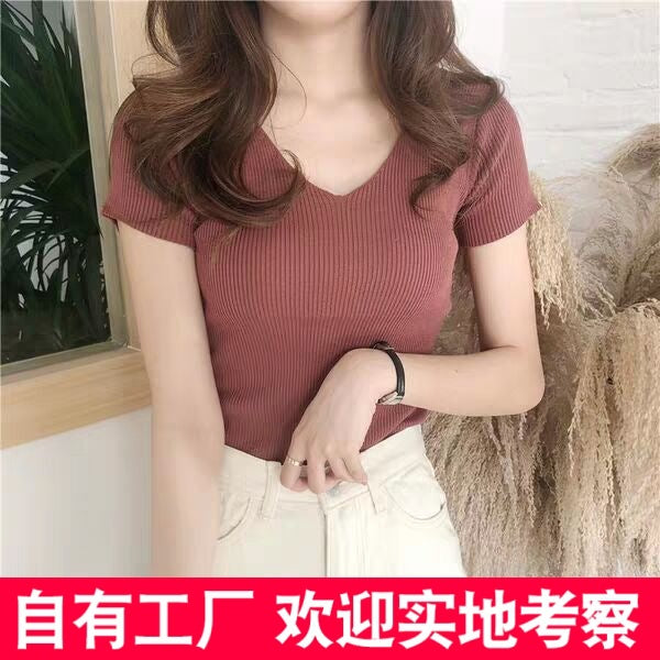 女士短袖針織T卹