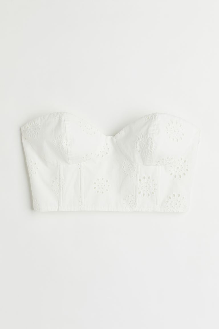 Broderie anglaise corset top