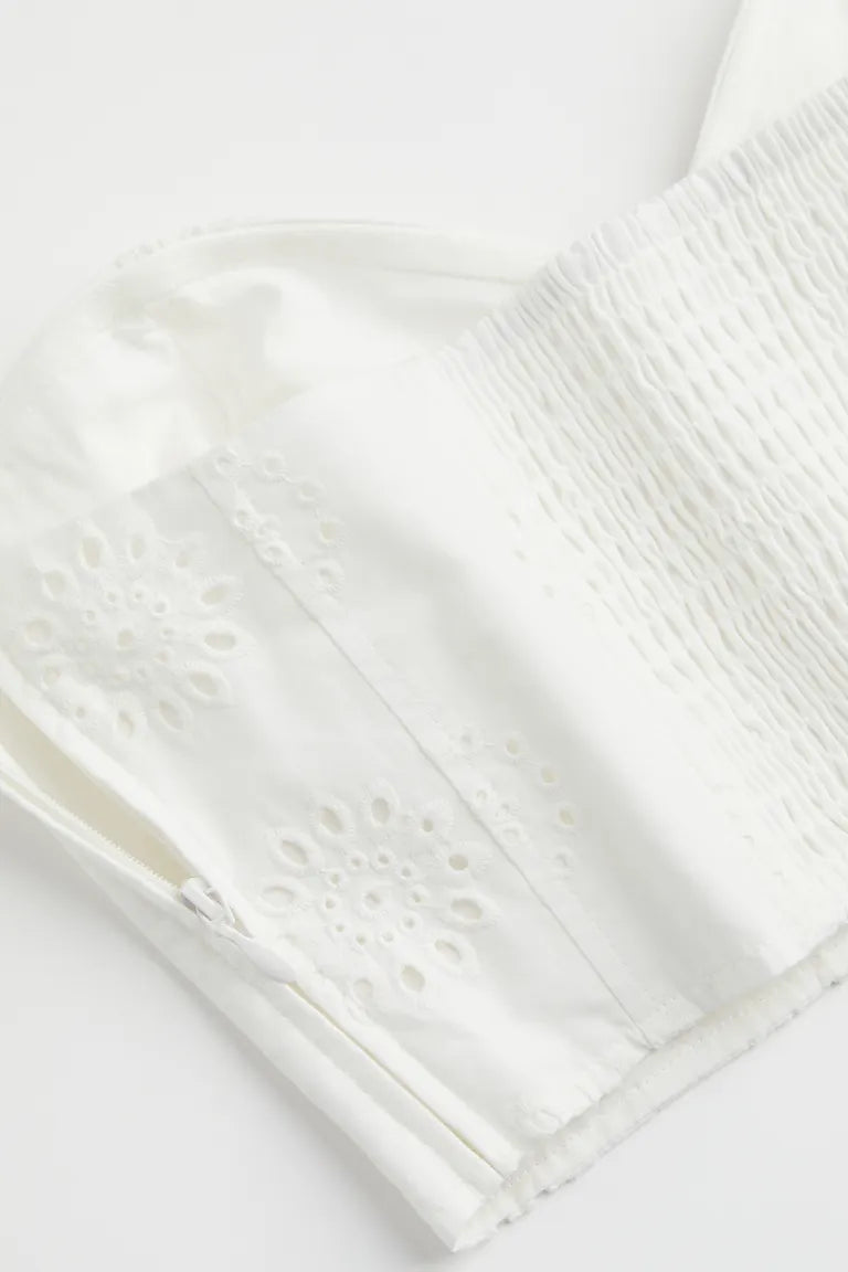 Broderie anglaise corset top