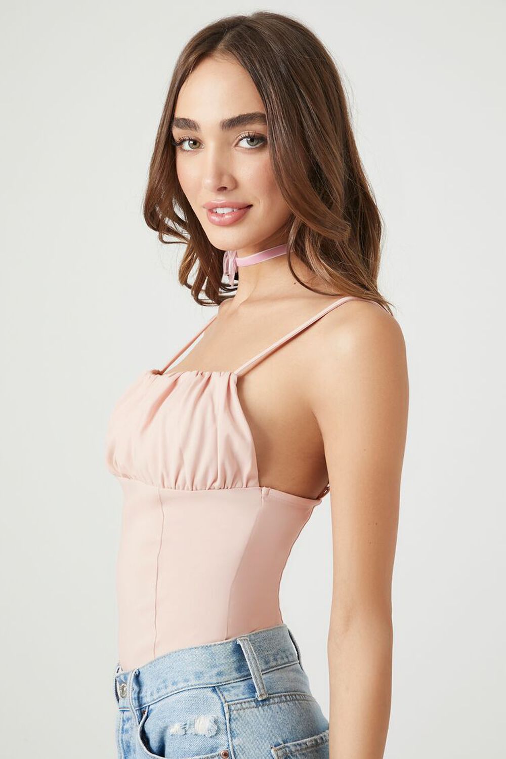 Ruched Cami Bodysuit