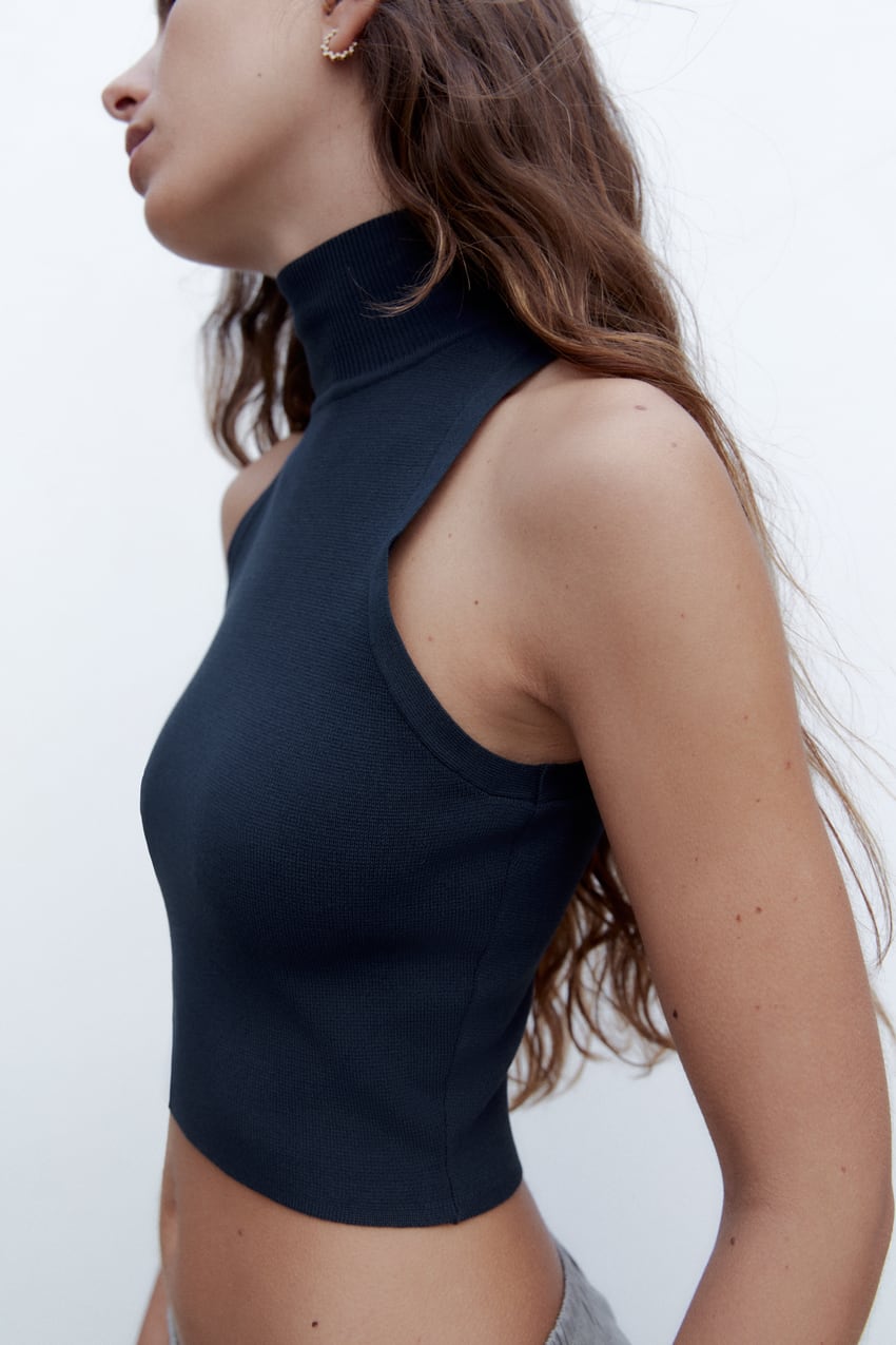 BASIC MOCK NECK KNIT TOP