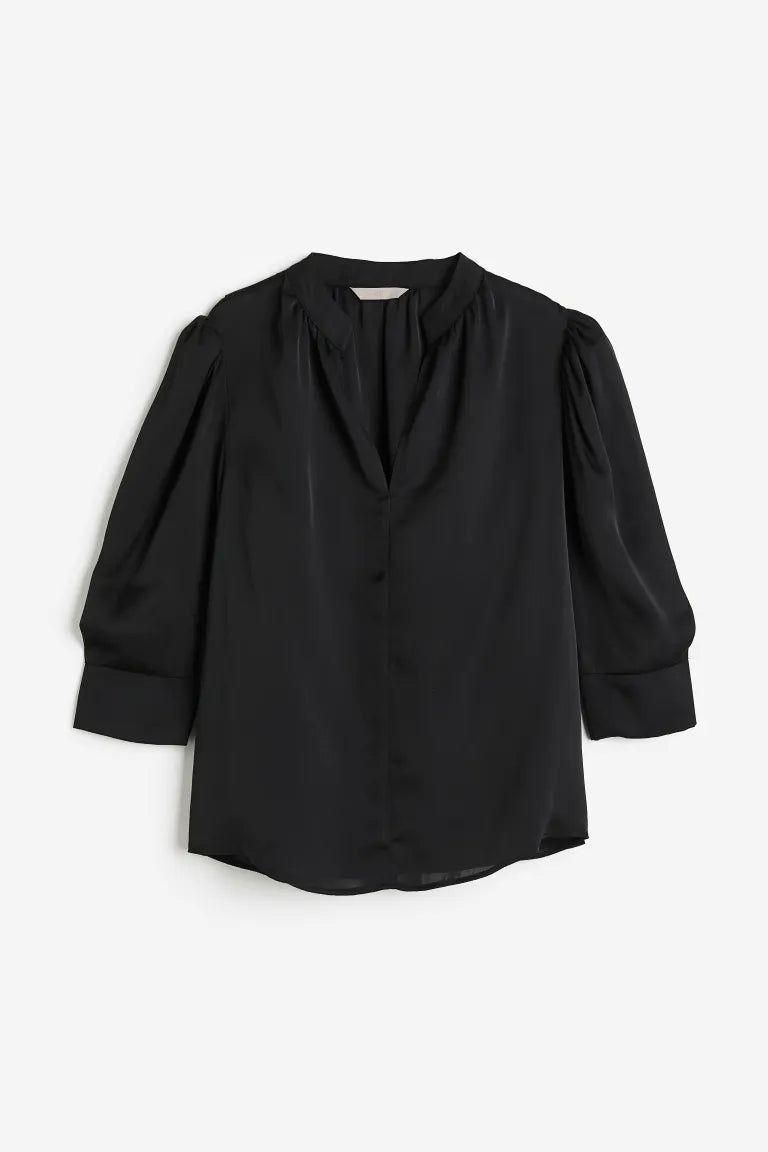 Stand-up collar blouse