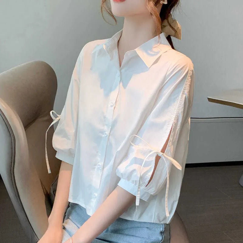 New Korean Fashion Loose Lantern Sleeve